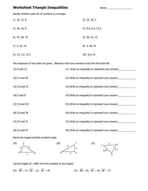 Inequalities in one triangle worksheet answers. - The design aglow posing guide for family portrait photography 100.